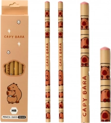 Satz von Skizzenbleistiften mit Wasserschwein Motiv, 12 Stück