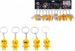 Privjesak za ključeve smajlić, metal/plastika, 9 cm