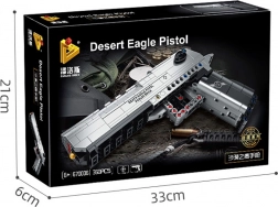 building set pistol with dart shooter, 360 pieces