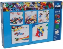 PLUS-PLUS Building Set Mini Mix 600 pcs (basic/neon) + 2 baseplates