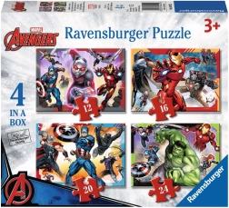 RAVENSBURGER Puzzle Avengers: Earth’s Mightiest Heroes 4-in-1 (12, 16, 20, 24 pieces)