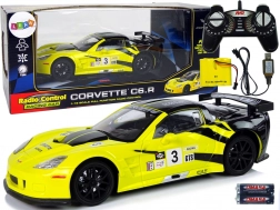 Snelheidsauto R/C 1:18 Corvette C6.R geel