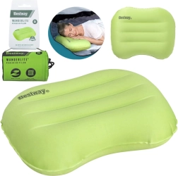 Inflatable Travel Pillow Bestway WanderLite Green