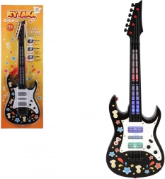 Kids' electric guitar with lights and sound, 53 cm, with strap