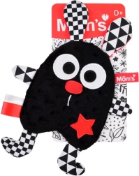 Sensory crinkle toy with star – black