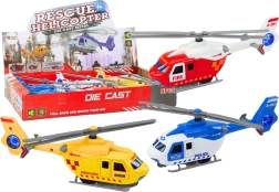 Metalni spasilački helikopter s frikcijskim pogonom i otvarajućim vratima
