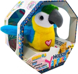 Steppos Happy Yappers blue parrot – interactive plush hand toy