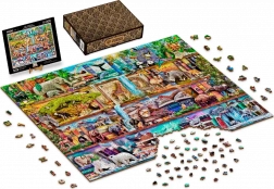 Dřevěné puzzle WOODEN CITY Úžasné království zvířat, 4000 dílků