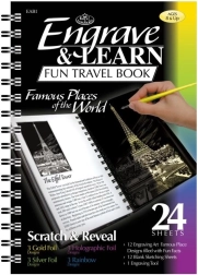 scratch-off pictures pad famous places