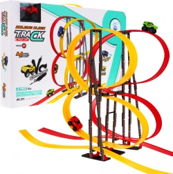 Otroška dirkalna steza z avtomobilčki in zankami, 198 delov