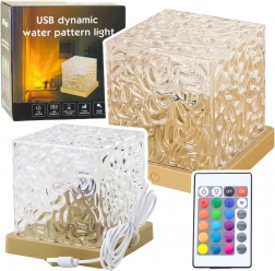 lampada RGB notturna con effetto aurora boreale e onde, 16 colori, telecomando