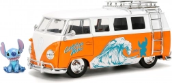 Stitch figure 4 cm and Volkswagen T1 1:24 model by Jada Toys