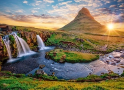 Kirkjufellsfoss Waterfall Puzzle, Iceland - 2000 pieces