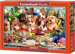 Puzzle da 1000 pezzi cuccioli e dessert