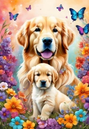Puzzle amore materno: cani 1000 pezzi