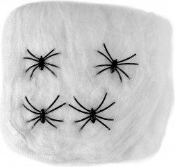 Pókhálós dísz pókokkal