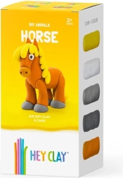 Modelleringsmasse HEY CLAY – dyr, sæt med 18 bøtter