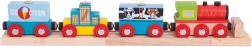 Bigjigs Rail goods train with 3 tracks