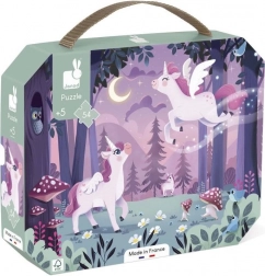 Janod suitcase puzzle Unicorns 54 pieces