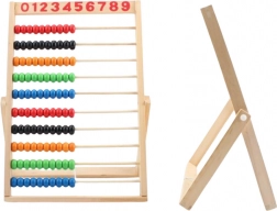 School wooden abacus with colorful beads