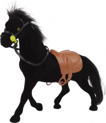 Velvet figurine of a black horse Farm
