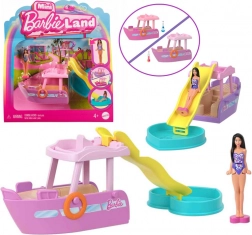Mini barca con scivolo e piscinetta MINI BARBIE LAND di Mattel