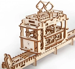 Ugears Cable Car with Track – 3D Wooden Mechanical Puzzle