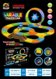 Dirkalna svetleča avtomobilska steza VARIABLE, 179 kosov