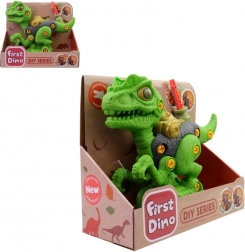 Buildable dinosaur with batteries