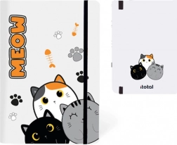 Notebook A5 with Hard Cover with Cats 96 Sheets