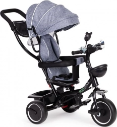 Children's tricycle with a rotating seat and canopy ECOTOYS grey