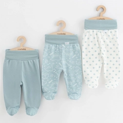 Baby Footed Pants New Baby Classic II, mint, set of 3