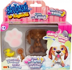 Set de bain Brudaski – chien interactif Beagle blanc et jaune