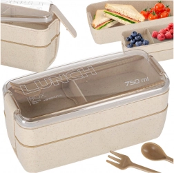 Modulární lunch box s přepážkami 750 ml, béžový