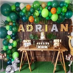 grande guirlande de ballons – décoration tropicale verte