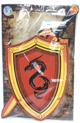 Skumsværd og skjold med dragemotiv