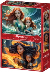 ALIPSON Puzzle Mother and Daughter: Water and Fire 2x500 Pieces