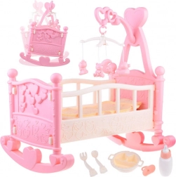 Stor vugge til dukker med karrusel