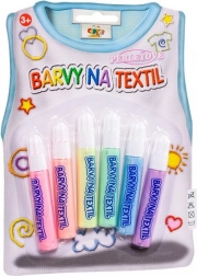 Creatoys biserne boje za tekstil, set 6 kom