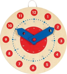 Horloge en bois pour l'apprentissage du temps