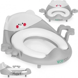 Children’s toilet seat with handles and soft padding, grey, ECOTOYS