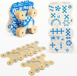 Clixo Designer beige and gray magnetic building set 9 pcs
