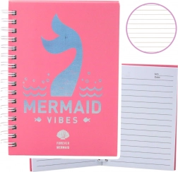 Notatnik z holograficznym motywem, różowy, format A6, 80 kartek