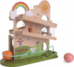 Wooden Marble Run Happy Farm 2Kids Toys