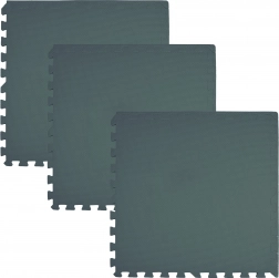 Mehka talna penasta igralna podloga puzzle 180 × 60 cm, 3 kosi, temno zelena