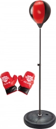 Boxing set with speed bag and gloves, height 69–109 cm