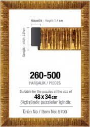 ART PUZZLE Puzzle-Rahmen 48 × 34 cm, gold, für 500 Teile