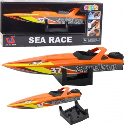 Felhúzható motorcsónak vízbe – narancssárga