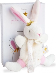Doudou cadeau set - Konijntje met fopspeenhouder