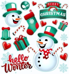 Iron-on Winter Snowman Images – Small Sheet